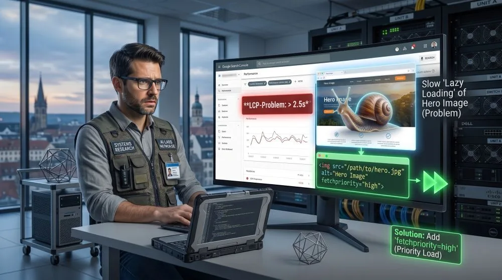 Der LCP-Ranking-Killer: Warum dein Titelbild Google ausbremst (und die 1-Minuten-Lösung)